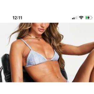 Weekday Asos  Triangle Bikini top- cute looks like denim- used for Cochella.